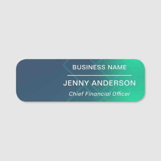 会社ロゴブラシ付きフェイク従業員名タグ 名札 (正面)