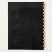 会社ロゴブラックアンド金ゴールドラグジュアリー プランナー手帳 (裏面)