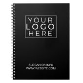 会社ロゴブランドのプロモーション従業員のカスタム ノートブック (正面)