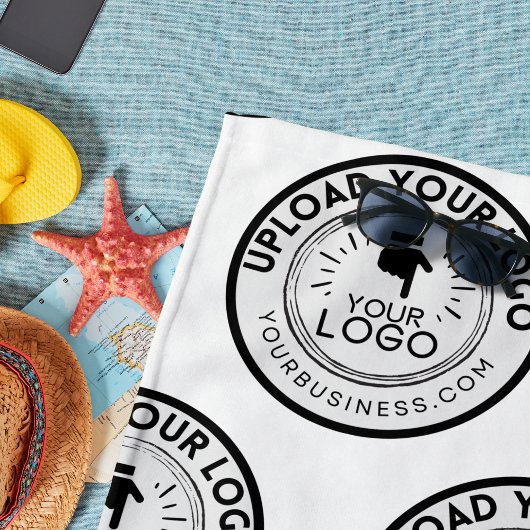 会社ロゴブランドのプロモーション ビーチタオル
