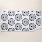 会社ロゴブランドのプロモーション ビーチタオル (正面)