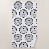 会社ロゴブランドのプロモーション ビーチタオル (正面)