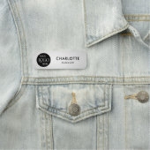 会社ロゴブランドプロフェッショナル従業員シルバー 名札 (インサイチュ)