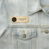 会社ロゴブランドプロフェッショナル従業員金ゴールド 名札 (インサイチュ)