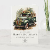 会社ロゴプロフェッショナルエレガントカスタムクリスマス シーズンカード (正面)