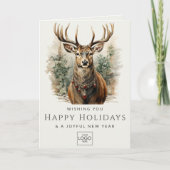 会社ロゴプロフェッショナルエレガントカスタムクリスマス シーズンカード (正面)