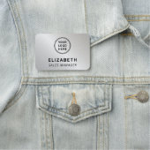 会社ロゴプロフェッショナルシルバー 名札 (インサイチュ)