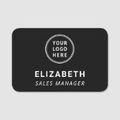 会社ロゴプロフェッショナルブラック 名札 (正面)