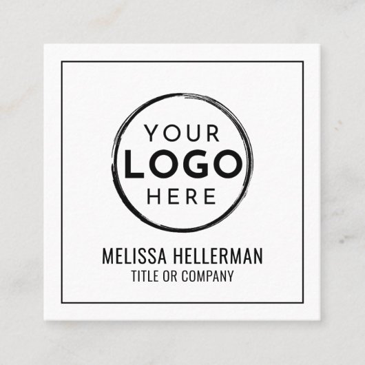 会社ロゴプロフェッショナルミニマリスト スクエア名刺 (正面)