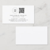 会社ロゴプロフェッショナルモダンエレガントQRコード 名刺 (正面/裏面)