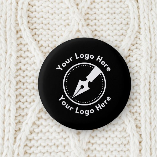 会社ロゴプロフェッショナルモダンブラック公証人 缶バッジ