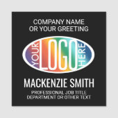 会社ロゴプロフェッショナル社員ブラックスクエア 名札 (正面)