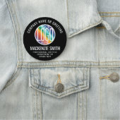 会社ロゴプロフェッショナル社員ブラックラウンド 名札 (インサイチュ)