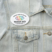 会社ロゴプロフェッショナル社員ホワイトオーバル 名札 (インサイチュ)