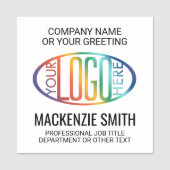 会社ロゴプロフェッショナル社員ホワイトスクエア 名札 (正面)