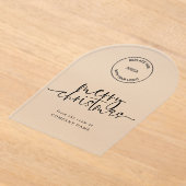 会社ロゴメリークリスマスアクリルグリーティング アクリル招待状 (レイダウン)