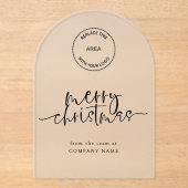 会社ロゴメリークリスマスアクリルグリーティング アクリル招待状 (正面)