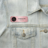 会社ロゴモダンバラ金ゴールド従業員 名札 (インサイチュ)