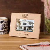 会社ロゴ不動産仲介業者お客様へのギフトのクローズ レーザー彫刻フレーム