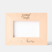 会社ロゴ不動産仲介業者お客様へのギフトのクローズ レーザー彫刻フレーム (正面)