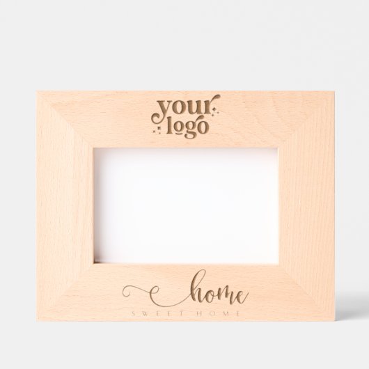 会社ロゴ不動産仲介業者お客様へのギフトのクローズ レーザー彫刻フレーム (正面)