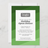 会社ロゴ付きオフィスパーティー – レトロ70ストライプs 招待状 (正面)