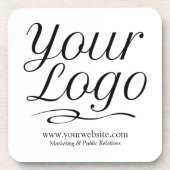 会社ロゴ付き四角カスタム形プラスチック塗装機 コースター (正面)