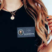 会社ロゴ付き磁気名タグ社員写真 名札