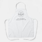 会社ロゴ会社のクリーンシンプル従業員スタッフ エプロン (正面)