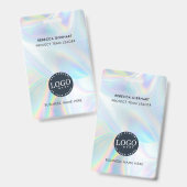 会社ロゴ会社ホログラフィック従業員ID バッジ (Front & Back)