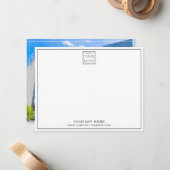 会社ロゴ会社名企業のOffice写真 ノートカード (正面/裏面インサイチュ)