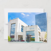 会社ロゴ会社名企業のOffice写真 ノートカード (裏面)