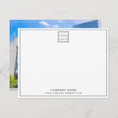 会社ロゴ会社名企業のOffice写真 ノートカード (正面/裏面)