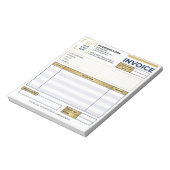 会社ロゴ入りモダン請求書(ビジネス販売フォーム) ノートパッド (回転)