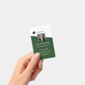 会社ロゴ入り従業員名札 写真IDカード バッジ (手持ち)