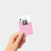 会社ロゴ入り従業員名札 写真IDカード バッジ (手持ち)
