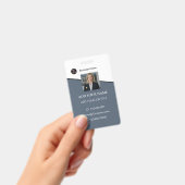 会社ロゴ入り従業員名札 写真IDカード バッジ (手持ち)
