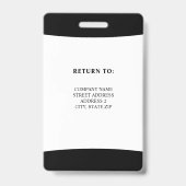 会社ロゴ写真社員 バッジ (Back)