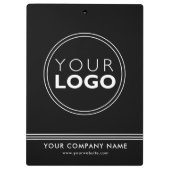 会社ロゴ千鳥格子の白黒事業 クリップボード (裏面)