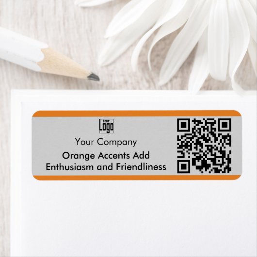 会社ロゴ名モットーQRコードマーケティング ラベル (インサイチュ)