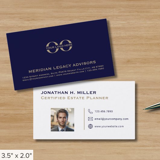 会社ロゴ名刺(写真付き) 名刺