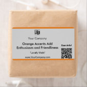 会社ロゴ名 モットー QRコード マーケティング 大 ラベル (インサイチュ)