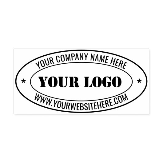 会社ロゴ名Webサイト楕円デザインスタンプ セルフインキングスタンプ (デザイン)