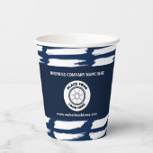 会社ロゴ従業員のカスタム 紙コップ (裏面)