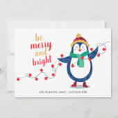 会社ロゴ従業員のクリスマスの追加 シーズンカード (正面)