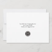 会社ロゴ従業員のクリスマスの追加 シーズンカード (裏面)