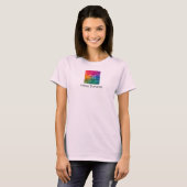 会社ロゴ従業員の女性バルクテンプレート Tシャツ (正面フル)