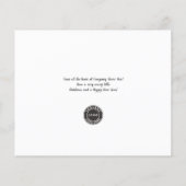 会社ロゴ従業員クリスマスホリデーカードの追加 (裏面)