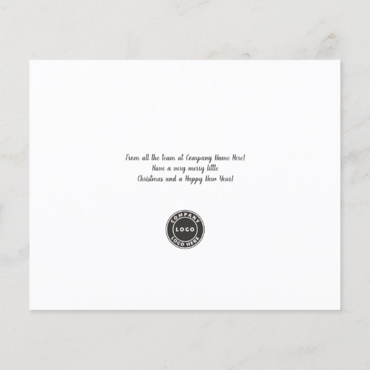 会社ロゴ従業員クリスマスホリデーカードの追加 (裏面)