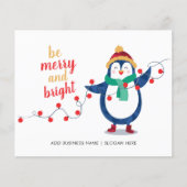 会社ロゴ従業員クリスマスホリデーカードの追加 (正面)